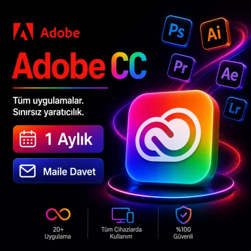  Adobe CC 1 Aylık Davet Garantili
